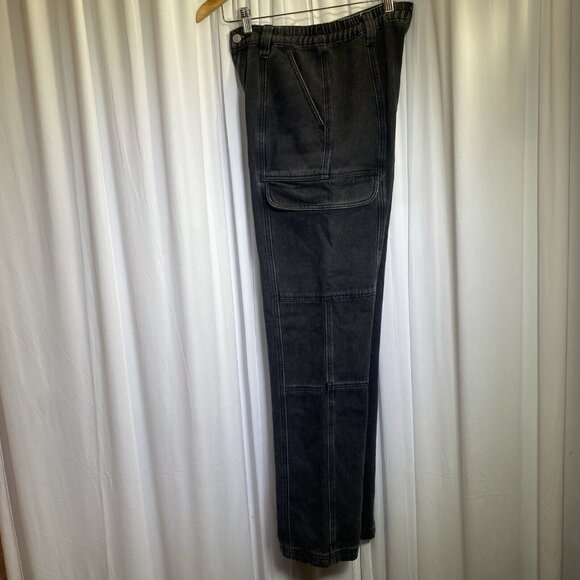 PacSun Comfort Stretch Washed Black Cargo Dad Pants,‎ Size S - Picture 11 of 12